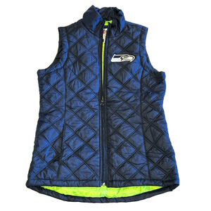 NFL Seattle Seahawks Puffer Vest Size S Women Team Apparel Embroidered Logo